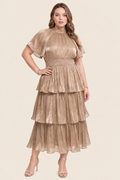 Vestido Emelina Caqui PLUS