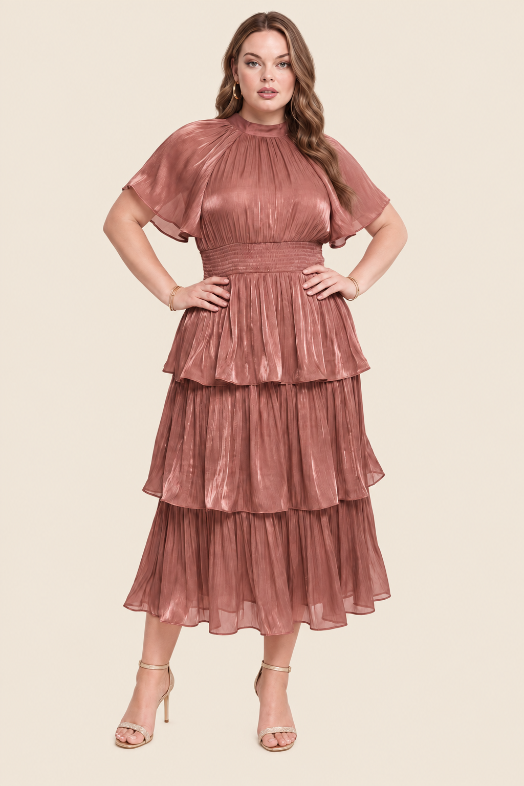 Vestido Emelina Marsala