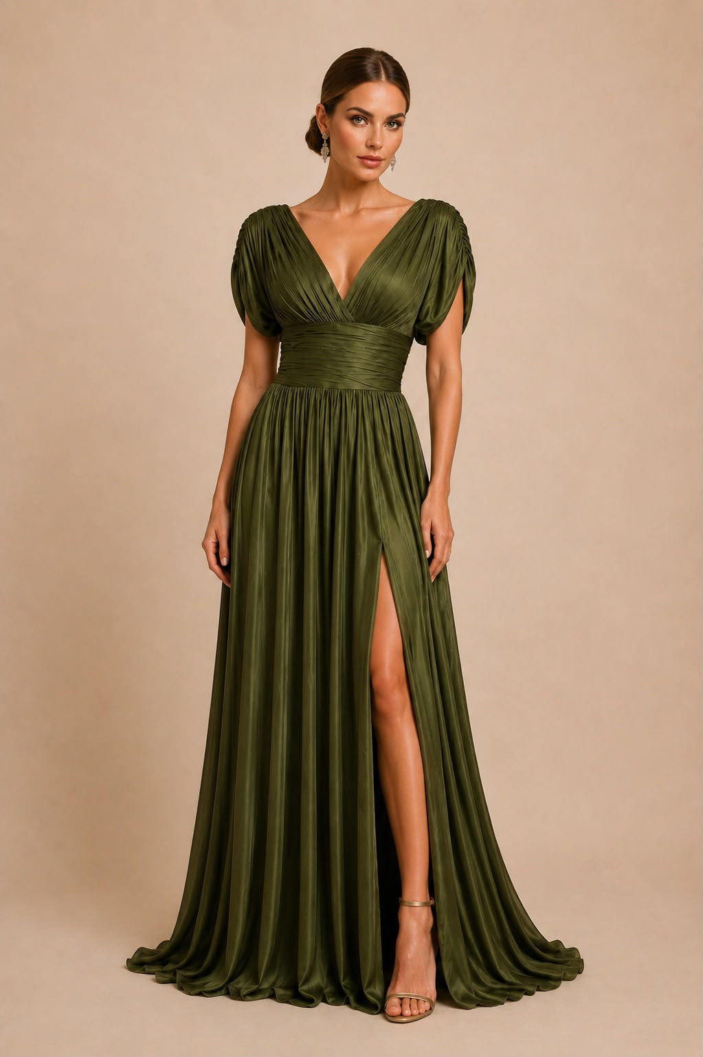 Vestido Claude Verde Olivo