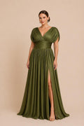 Vestido Claude Verde Olivo PLUS