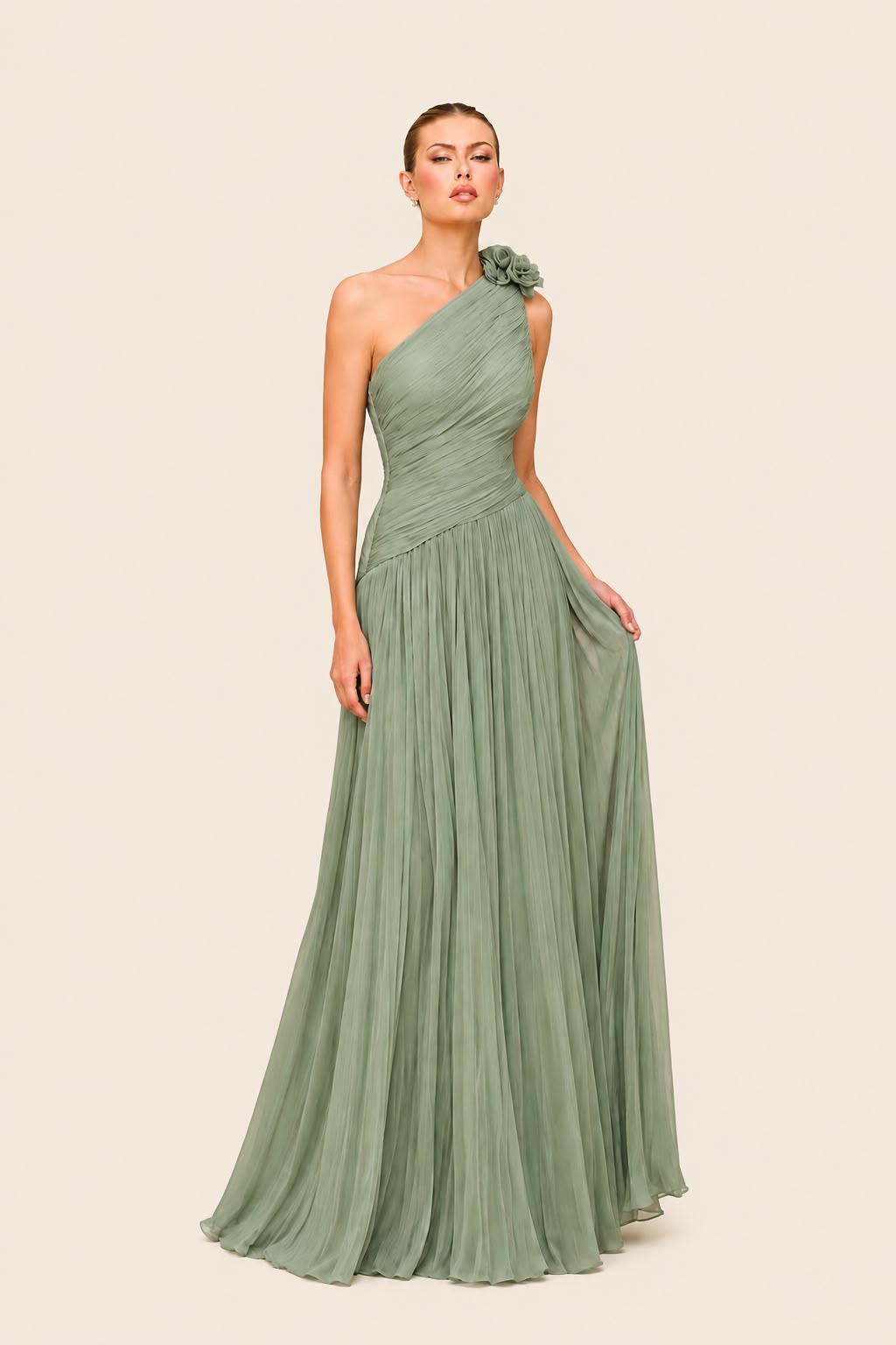 Vestido Danae Verde Salvia